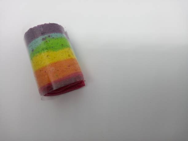 istock Rainbow roll cake is a very sweet, soft and beautiful sponge cake 1334950698