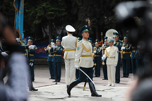 Almaty / Kazakhstan - 05.09.2011 : Celebration of the great victory day - may 9. Park 28 heroes of Panfilov in the city center.