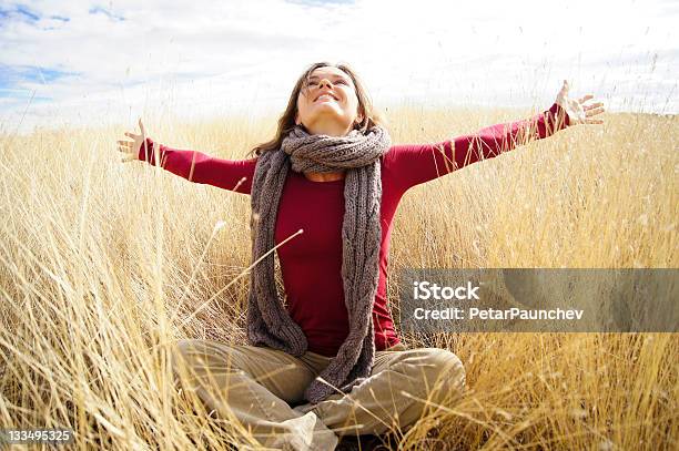 Joyful Sunshine Stock Photo - Download Image Now - Adult, Adults Only, Autumn