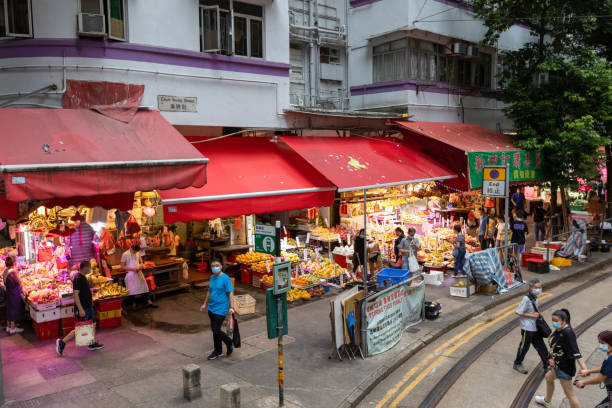 120+ Old Street Of North Point Hong Kong Asia Stock Photos, Pictures