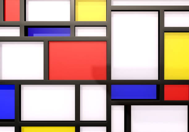 Abstract background with modernist wall or shelves