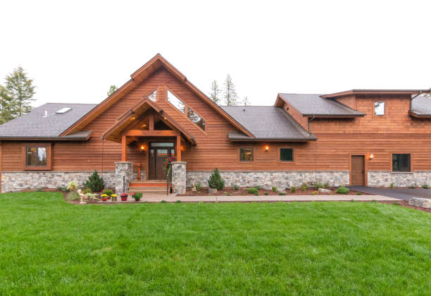 istock A modern cabin like feel to this large home 1334968967