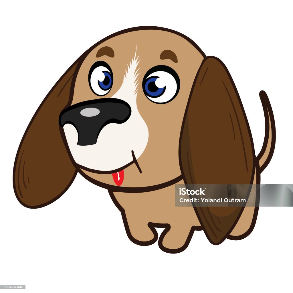 Hạnh Phúc Phim Hoạt Hình Chó Con Chân Dung Của Nhỏ Dễ Thương Bạn ...