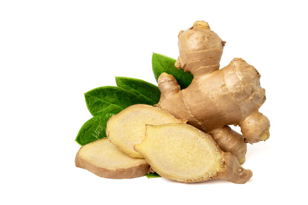 istock fresh ginger root sliced ​​with leaves prevent covid-19 1334976800