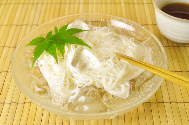 istock Japanese Noodles(so-men) Dishes on the Table 1334978292