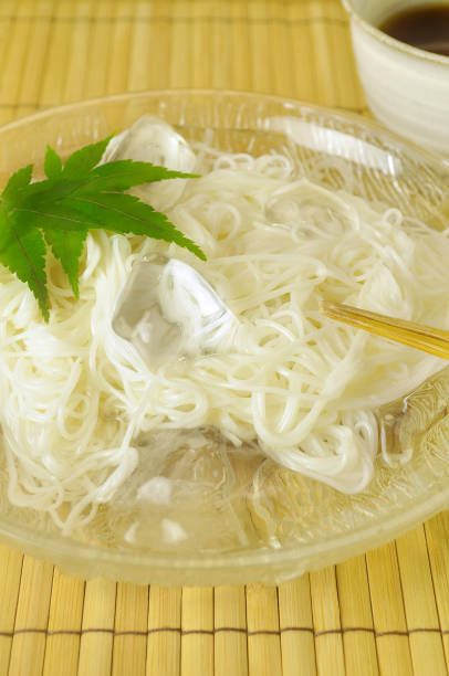istock Japanese Noodles(so-men) Dishes on the Table 1334978294