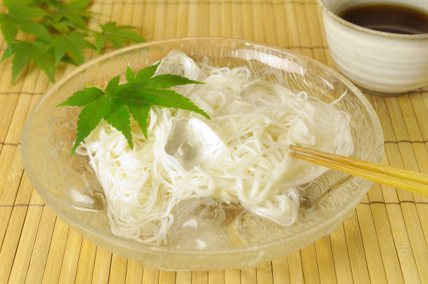 istock Japanese Noodles(so-men) Dishes on the Table 1334978308