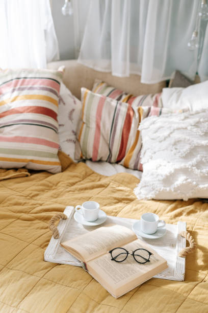 istock Rv vehicle interior, decor in bedroom space. 1334981535