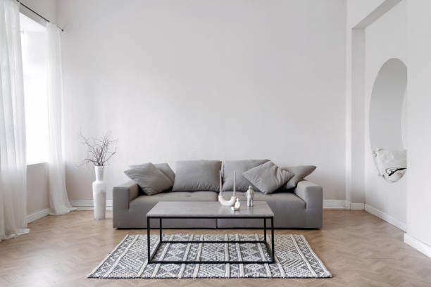 istock Room interior, modern home design with furniture. 1334981615