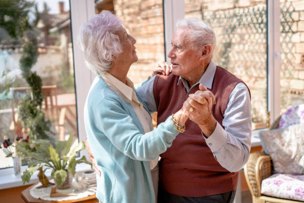 istock An older couple enjoying a dance in the afternoon 1334981730