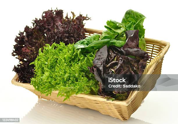 Salat Blätter Stockfoto und mehr Bilder von Blattgemüse - Blattgemüse, Blattsalat, Extreme Nahaufnahme