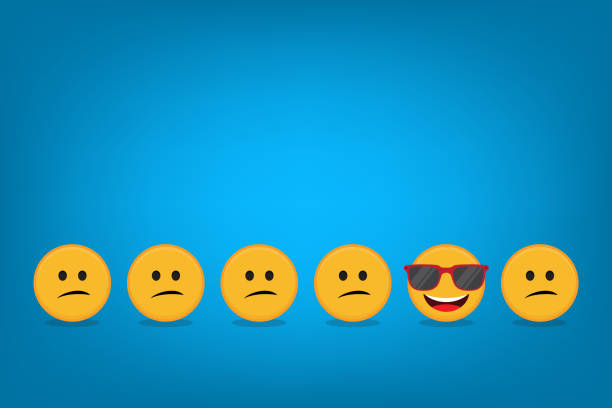 istock Be different - Being different, standing out from the crowd -The smiling emoji also represents the concept of positivity, individuality , confidence, uniqueness, innovation, creativity. 1334985389