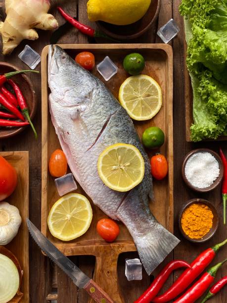 istock Fresh Ikan Siakap with ingredient 1334986856