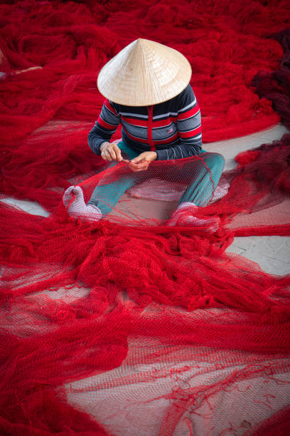 istock Woman knitting net 1334989595