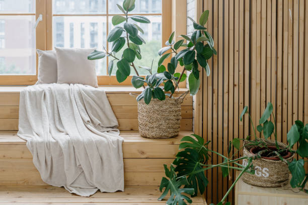 istock House interior with wooden decor, room design. 1334993381