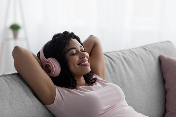 istock Relax with favorite music, rest and break with mobile gadget 1334994730