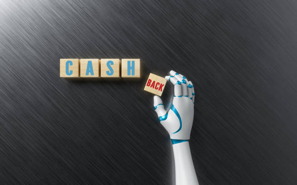istock cubes with the message CASH and a robot hand adding a cube with the message BACK - 3d illustration 1334999948