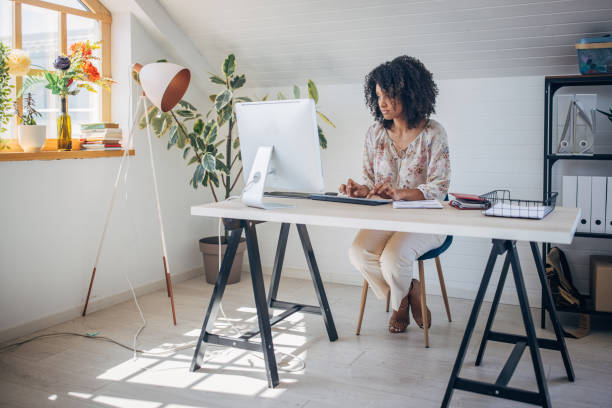 istock Businesswoman working in office 1335006194