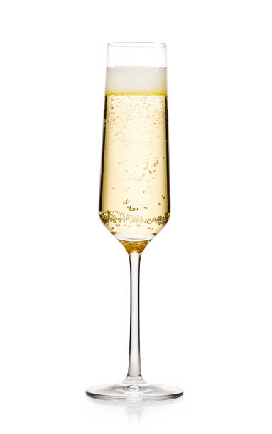istock Glass of champagne isolated on white 1335009633