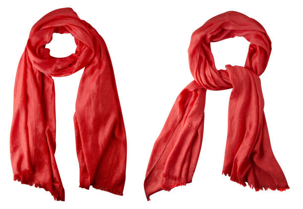istock scarf summer. multicolored scarf. Scarf top view 1335009919
