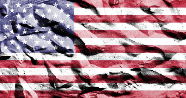 istock Close-up of American flag 1335011864