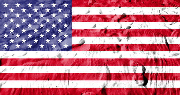 istock Close-up of American flag 1335011865