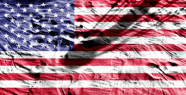 istock Close-up of American flag 1335011875