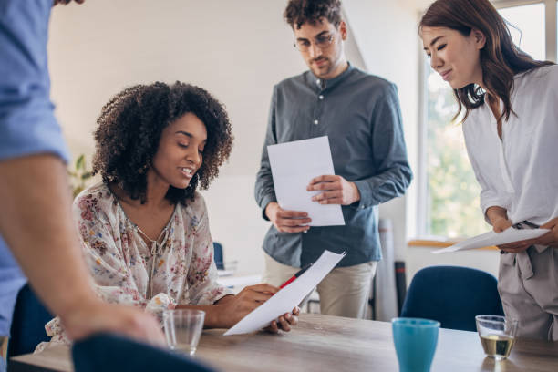 istock Young business team working in office 1335013157
