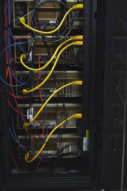 istock Shot of an empty server room 1335022123