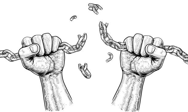 Hands Breaking Chain Links Freedom Design Stock Illustration - Download Image Now - Freedom, Drawing - Art Product, Black And White - iStock Hands Breaking Chain Links Freedom Design Stock Illustration - Download Image Now - Freedom, Drawing - Art Product, Black And White - iStock