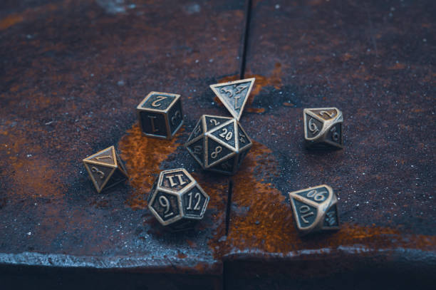 istock An image of a set of RPG dice on a rusty metal surface 1335027151