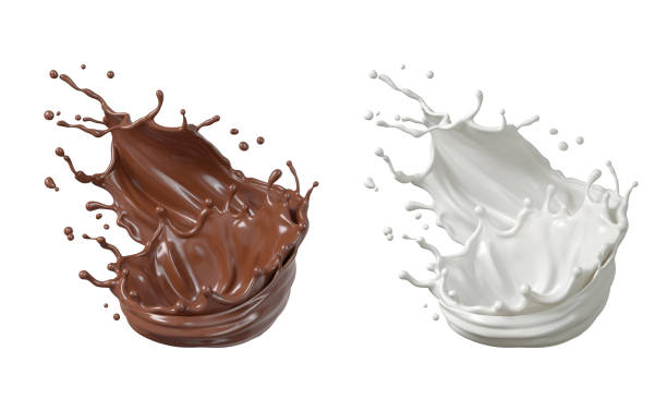 istock Chocolate or Cocoa and Milk splash 1335033478