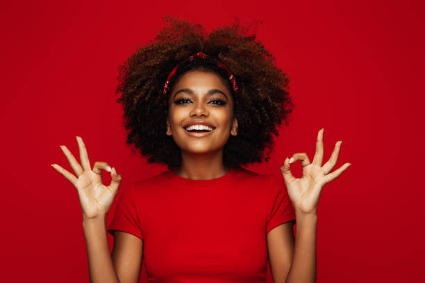 istock Pretty young afro woman 1335034700