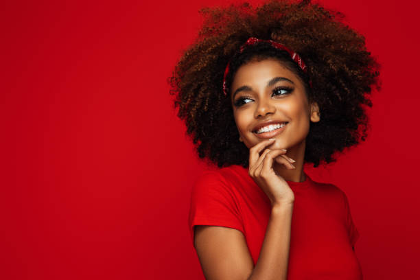 istock Pretty young afro woman 1335034732