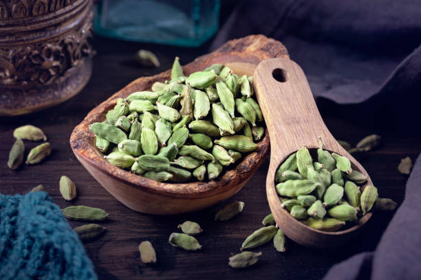 nasiona kardamonu - cardamom plant spice green zdjęcia i obrazy z banku zdjęć