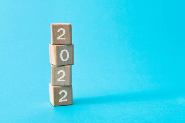 istock Wooden cubes with word 2022 1335036288
