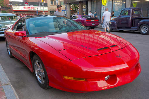 Moncton, New Brunswick, Canada - July 10, 2015  : 1993 Pontiac Trans Am parked in downtown Moncton during 2015 Atlantic Nationals Automotive Extravaganza, Moncton, NB Canada.