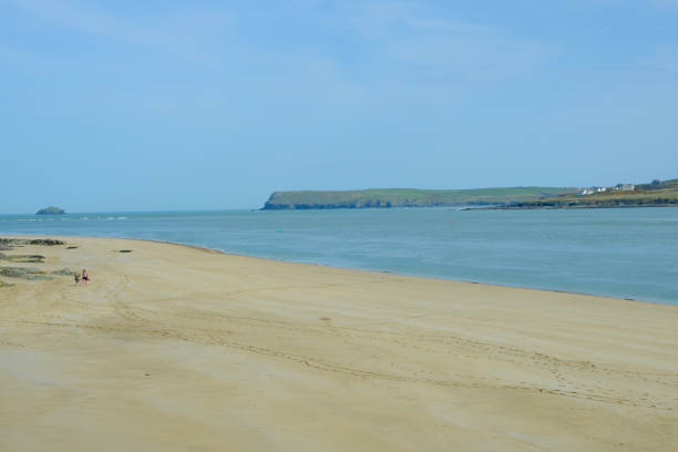 istock Sandy beach in Padstow overlooking Rock, Cornwall, UK 1335043168