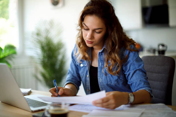 istock Young woman working from home 1335044231