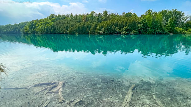 Green Lakes State Park NY stock photo