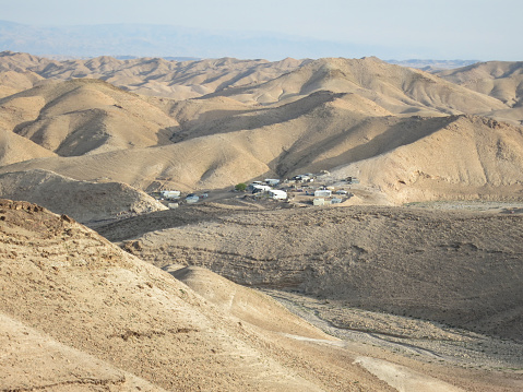 Bedouin village in Negev Desert near Dead Sea Israel