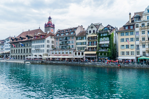 Bern, the capital city of Switzerland, is built around a crook in the Aare River. It traces its origins back to the 12th century, with medieval architecture preserved in the Altstadt (Old Town).