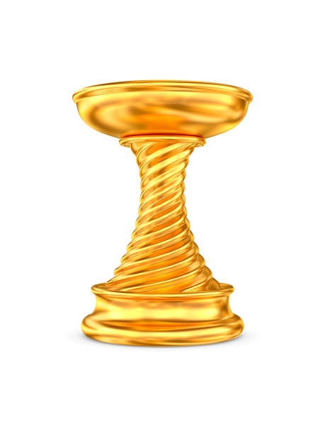 istock gold trophy cup on white background. Isolated 3d illustration 1335060992