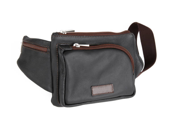 istock New black leather belt bag isolated on white background 1335061157