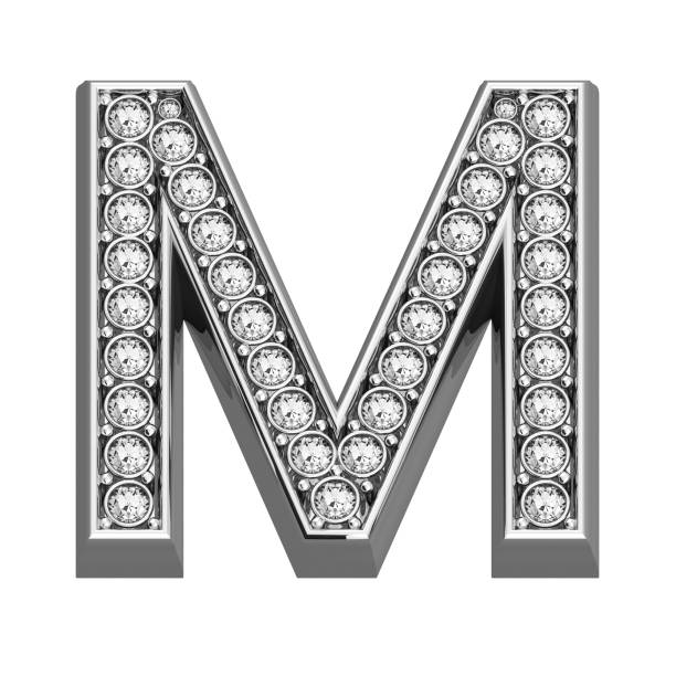istock Diamond alphabet symbol. Luxury silver jewelry letter. 1335067021
