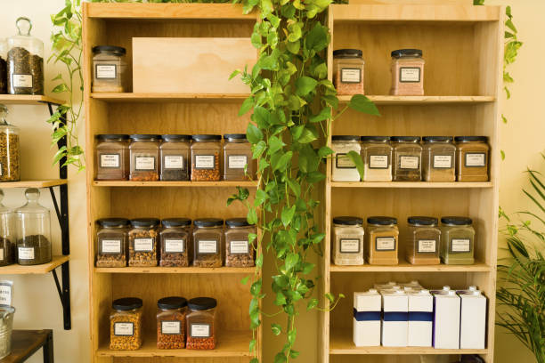 istock Different organic products at the plastic-free shop 1335067862