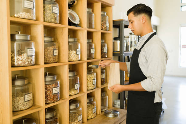 istock Attractive man working with organic products 1335068339