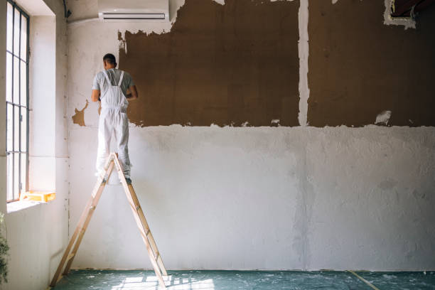 istock Back View of An Anonymous Man Plastering Wall at Home 1335074892