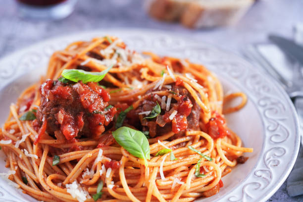 istock Spaghetti with Meatballs in Tomato Sauce 1335075966