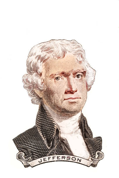istock Thomas Jefferson cut out from US 2 dollar banknote for design purpose 1335076965